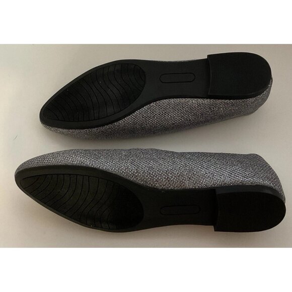 Kim Rogers Womens Flat‎ Shoes Silver Glitter Scalloped Edge Comfort Foam Size 9M - Picture 4 of 5